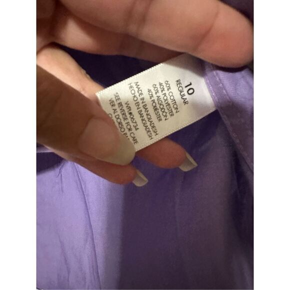 Calvin Klein purple button up blouse - Picture 4 of 5
